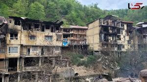 ۱۳۰ ساختمان مسکونی و تجاری امام زاده ابراهیم شفت در آتش سوخت